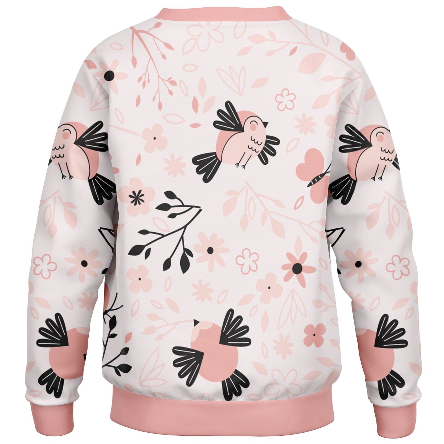 Spring Birds Pink Kids Sweatshirt