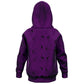 Purple Gymnastics 3 Kids Hoodie