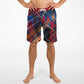 Abstract Red 2 Men's Board Shorts