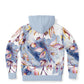 Blue Leaves Zip Hoodie Unisex