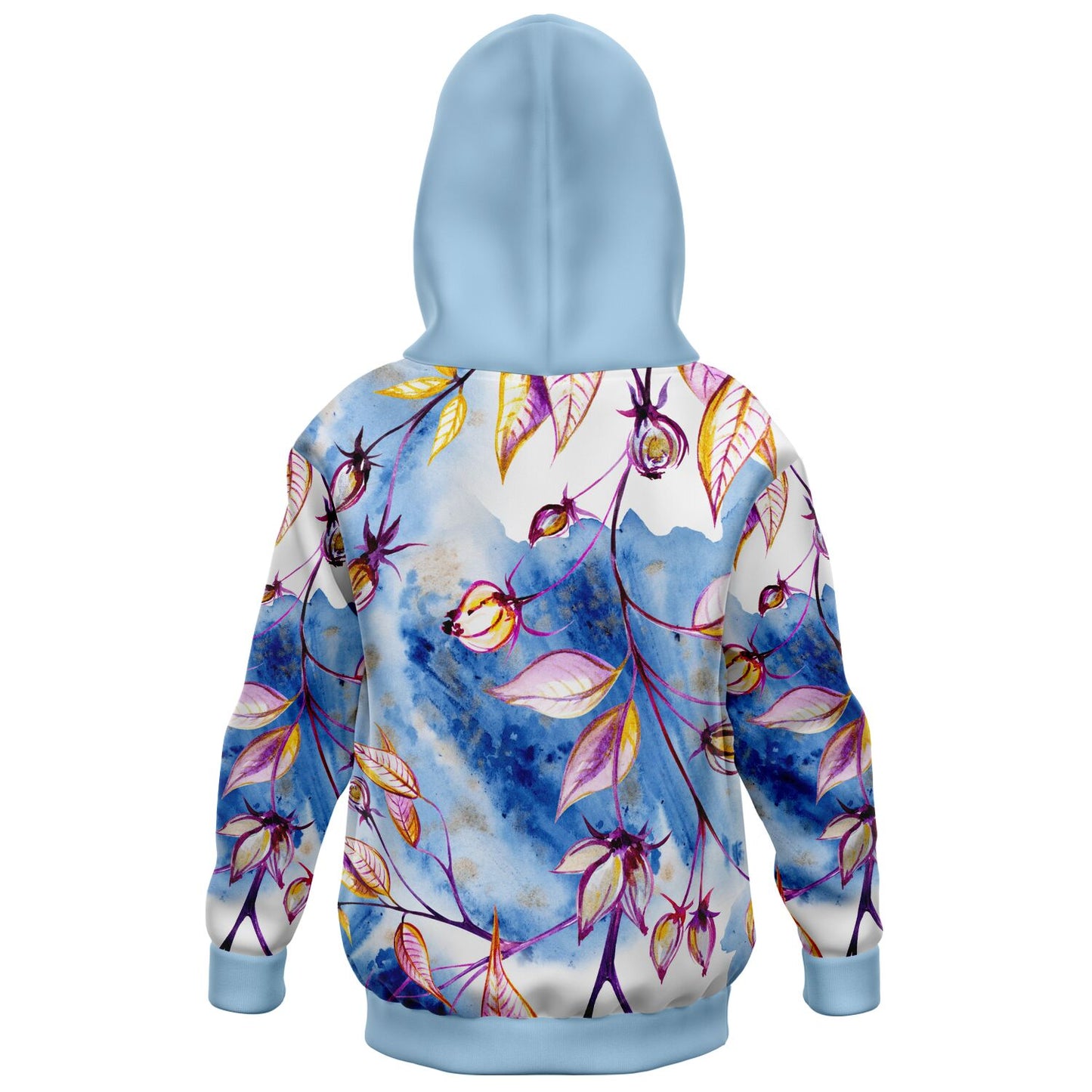 Blue Leaves Kids Hoodie - custom