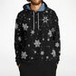 Black Snowflakes Hoodie Unisex (W)