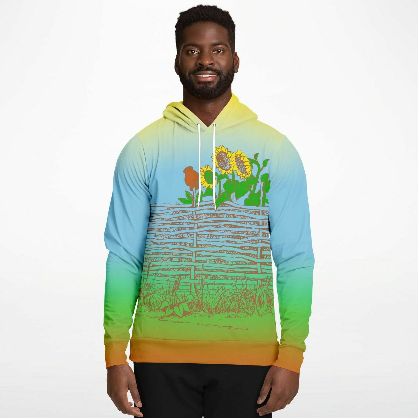 Village Fence Colorful Hoodie Unisex