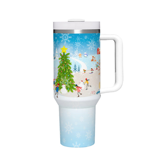 Winter City Blue 40oz Tumbler Stainless Steel