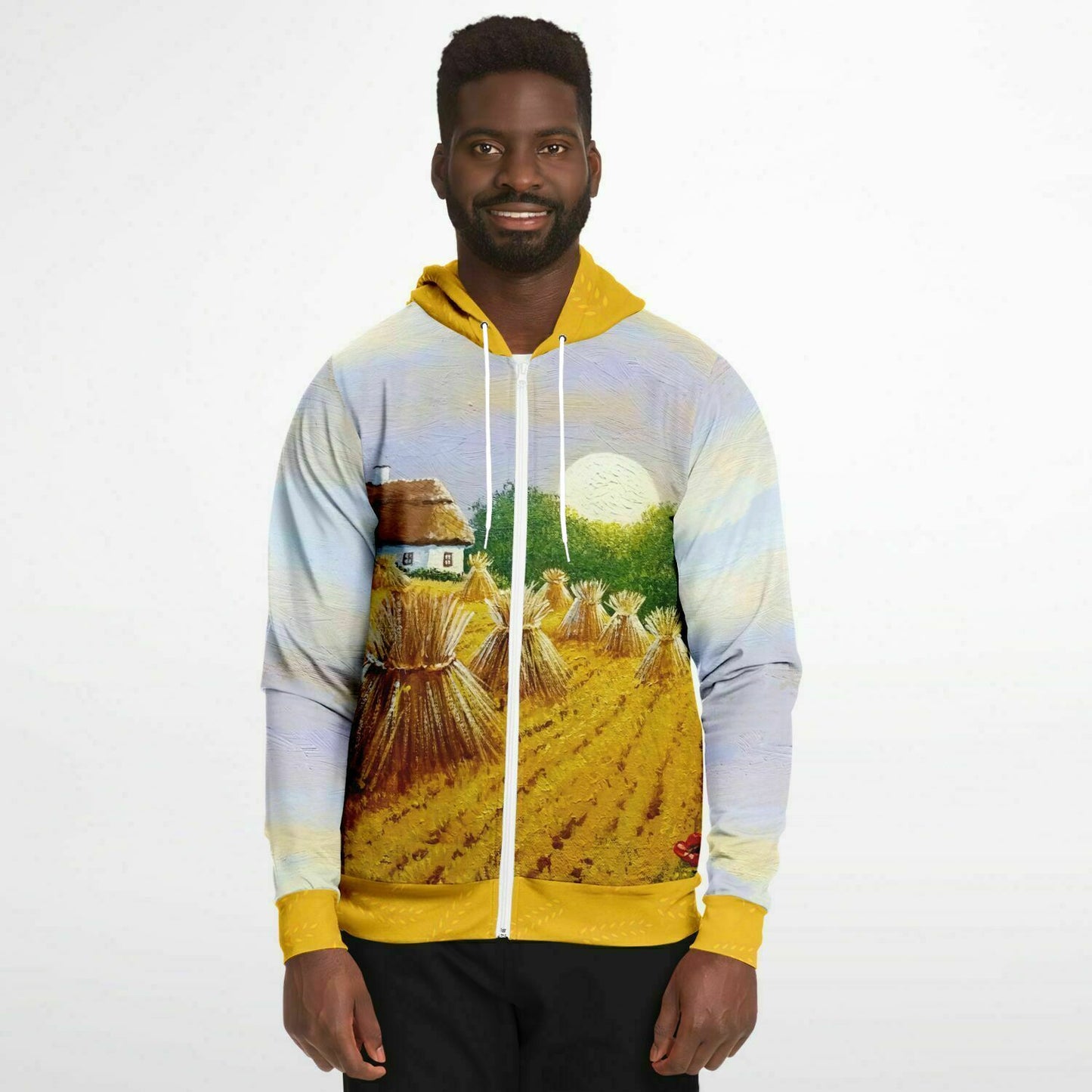 Ukraine Summer Village Zip Hoodie