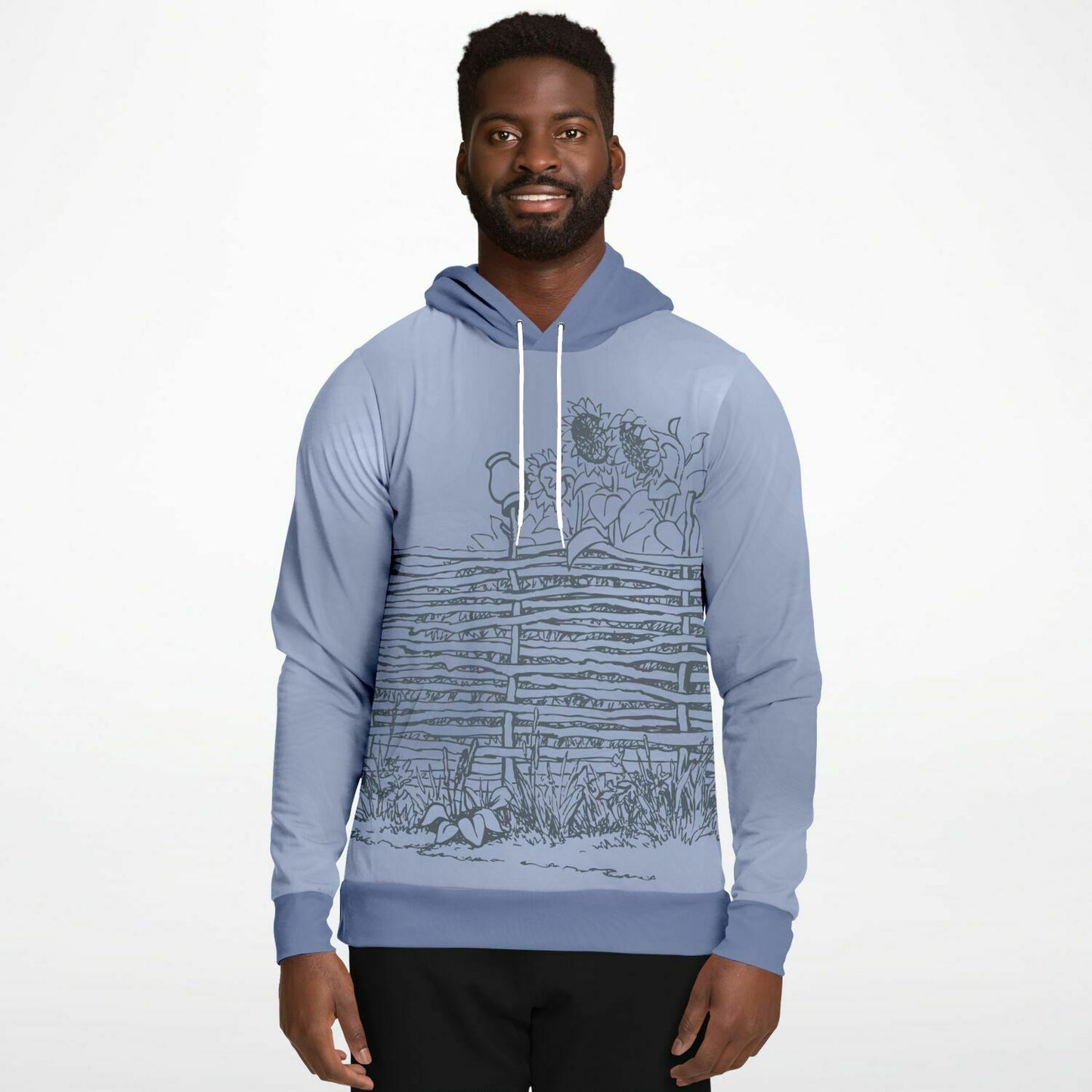 Village Fence Grey Hoodie Unisex