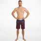 Math Mulberry Red Men's Board Shorts