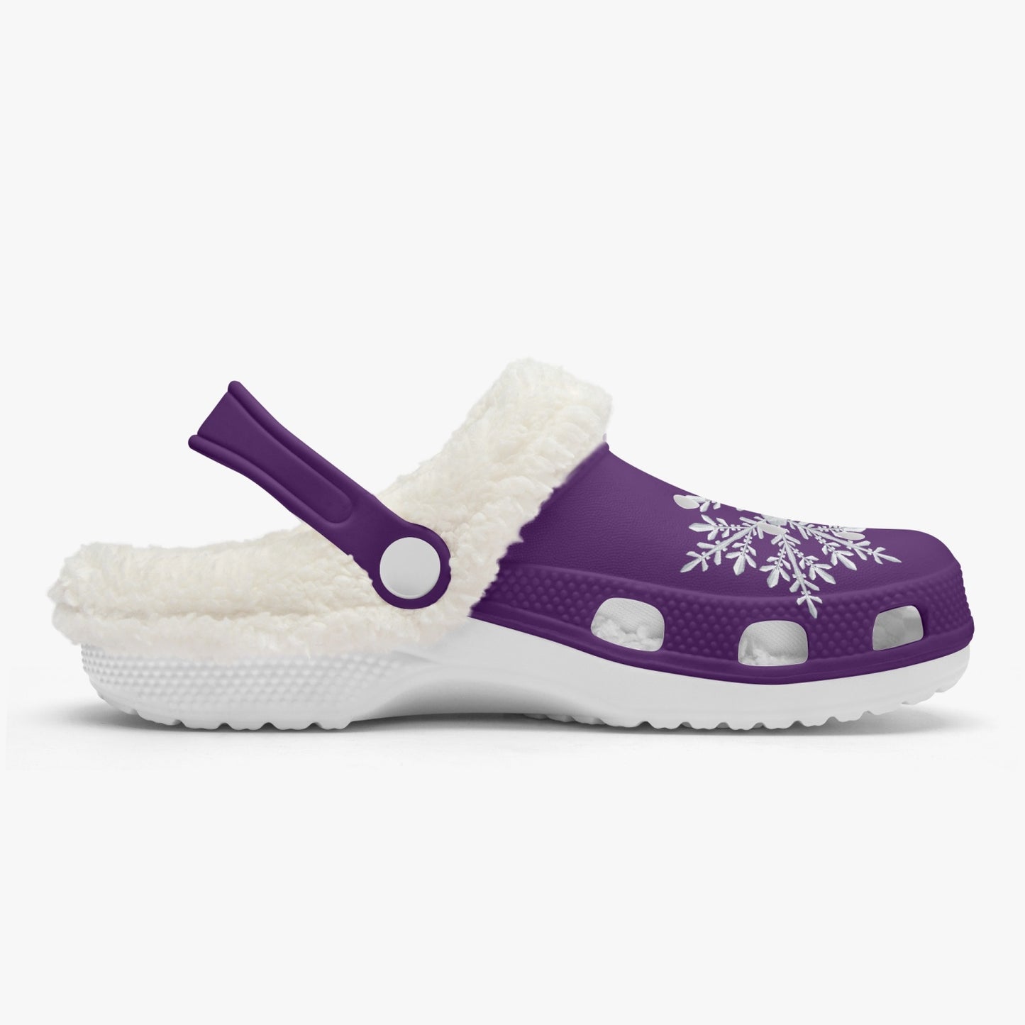 Purple Snowflake Lined Clogs (Big Kids to Adult Sizes)