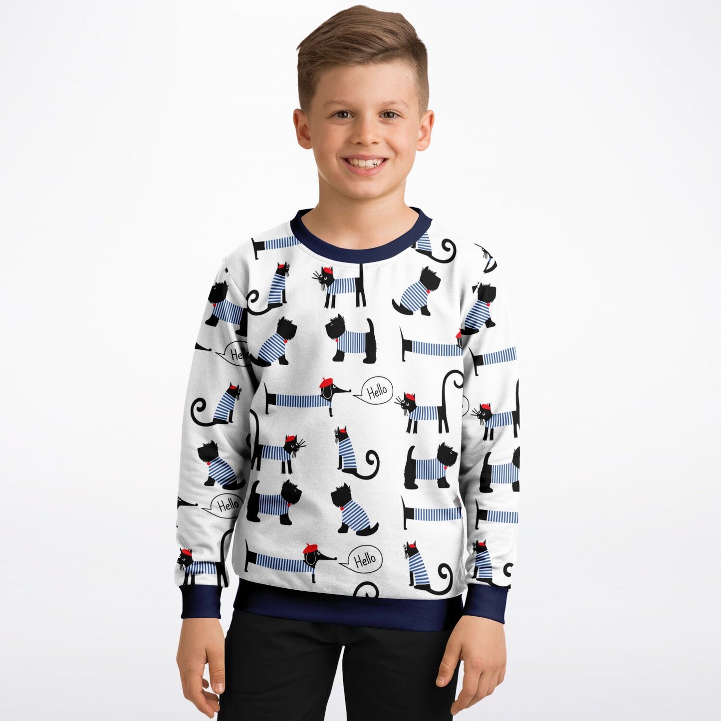 Marine Dogs&Cats Kids Sweatshirt