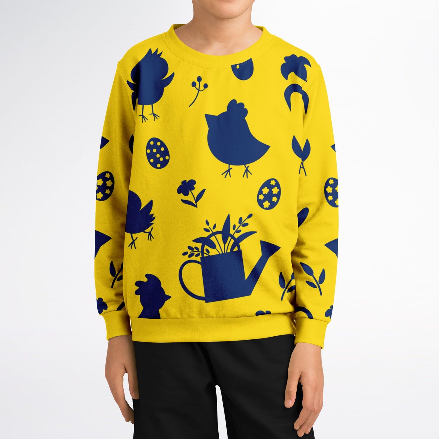 Yellow Easter Kids Sweatshirt