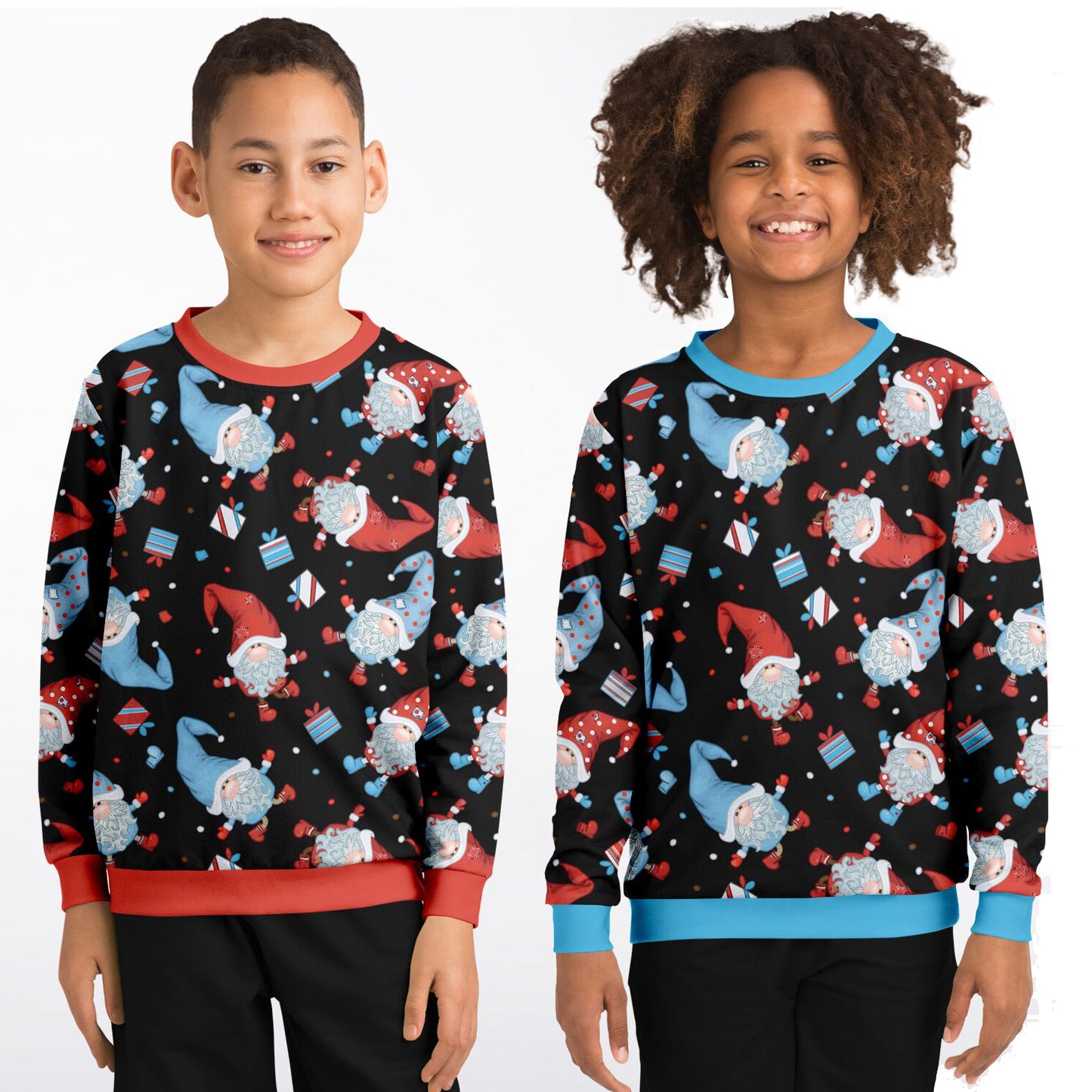 Black Winter Gnomes Kids Sweatshirt - 2 options