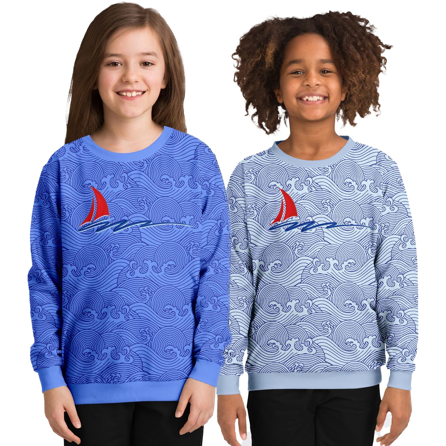 Waves & Ships Kids Sweatshirt (4 variants)