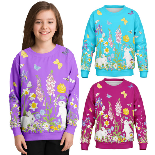 Spring Bunnies Kids Sweatshirt (3 variants)