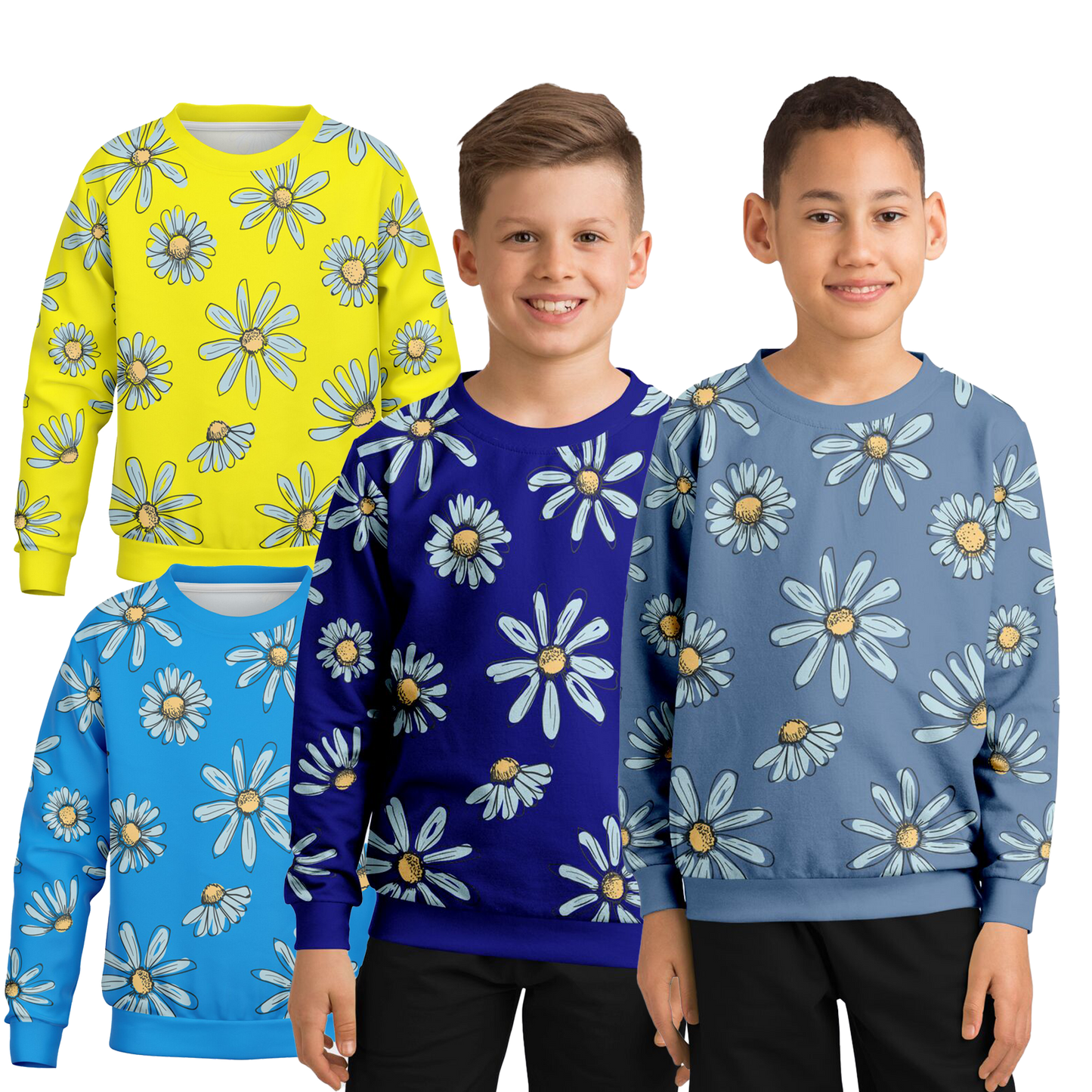 Bright Daisies Kids sweatshirt (4 variants)