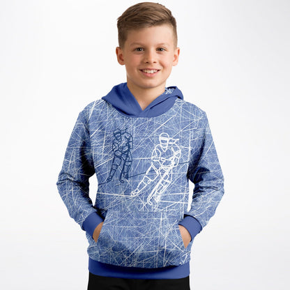 Blue Ice Hockey Kids Hoodie