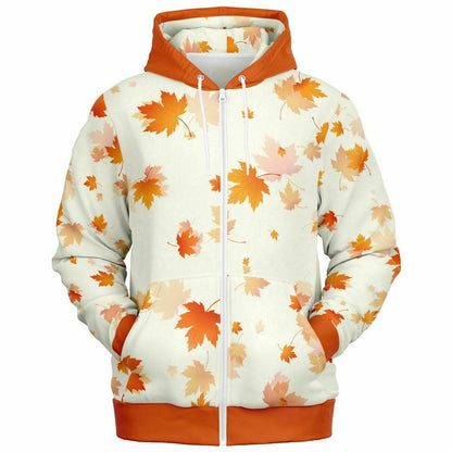 Fall Leaves Unisex Zip Hoodie