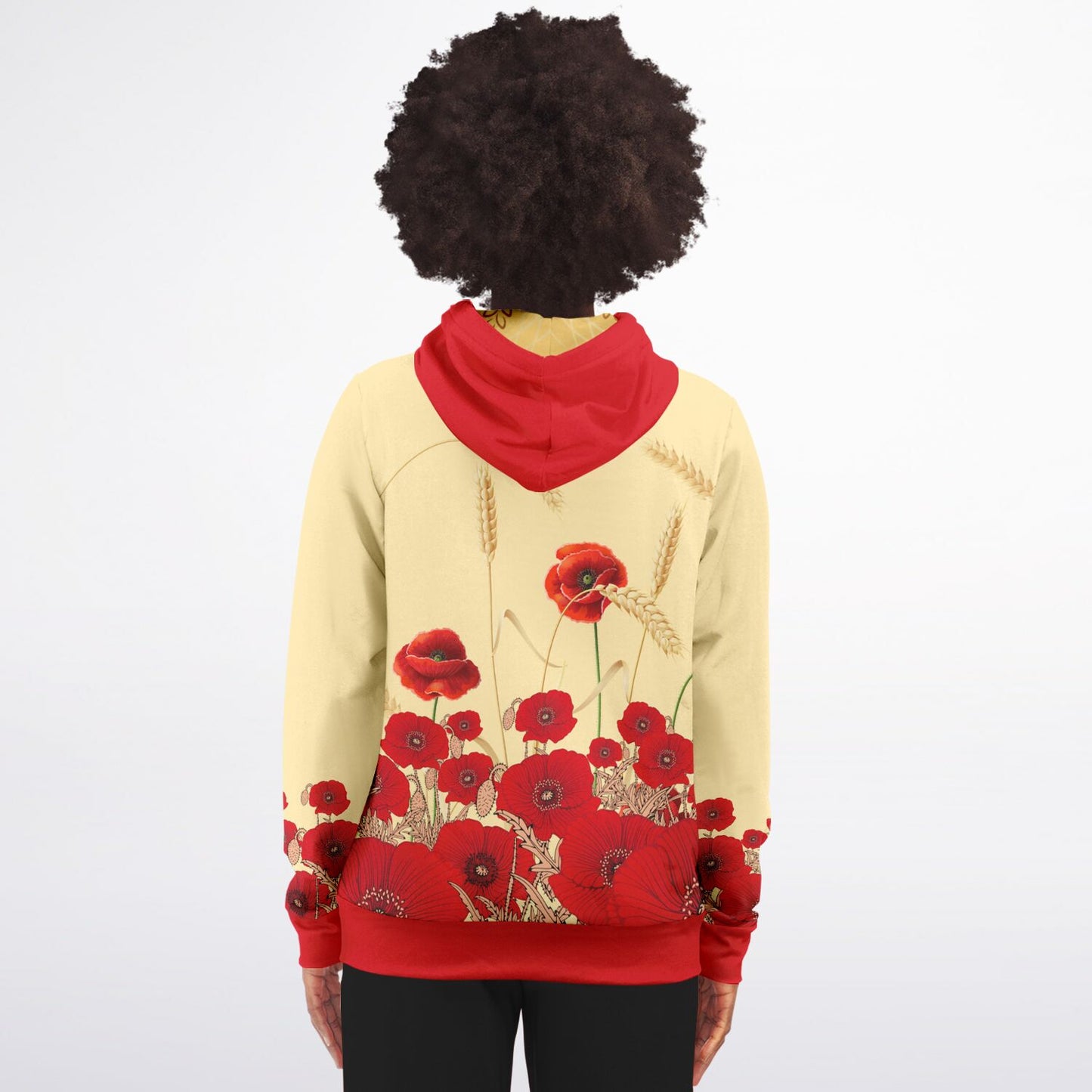 Ukraine Poppies Zip Hoodie