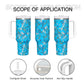 Copy of Summer Flowers Blue 40oz Tumbler with Handle Stainless Steel