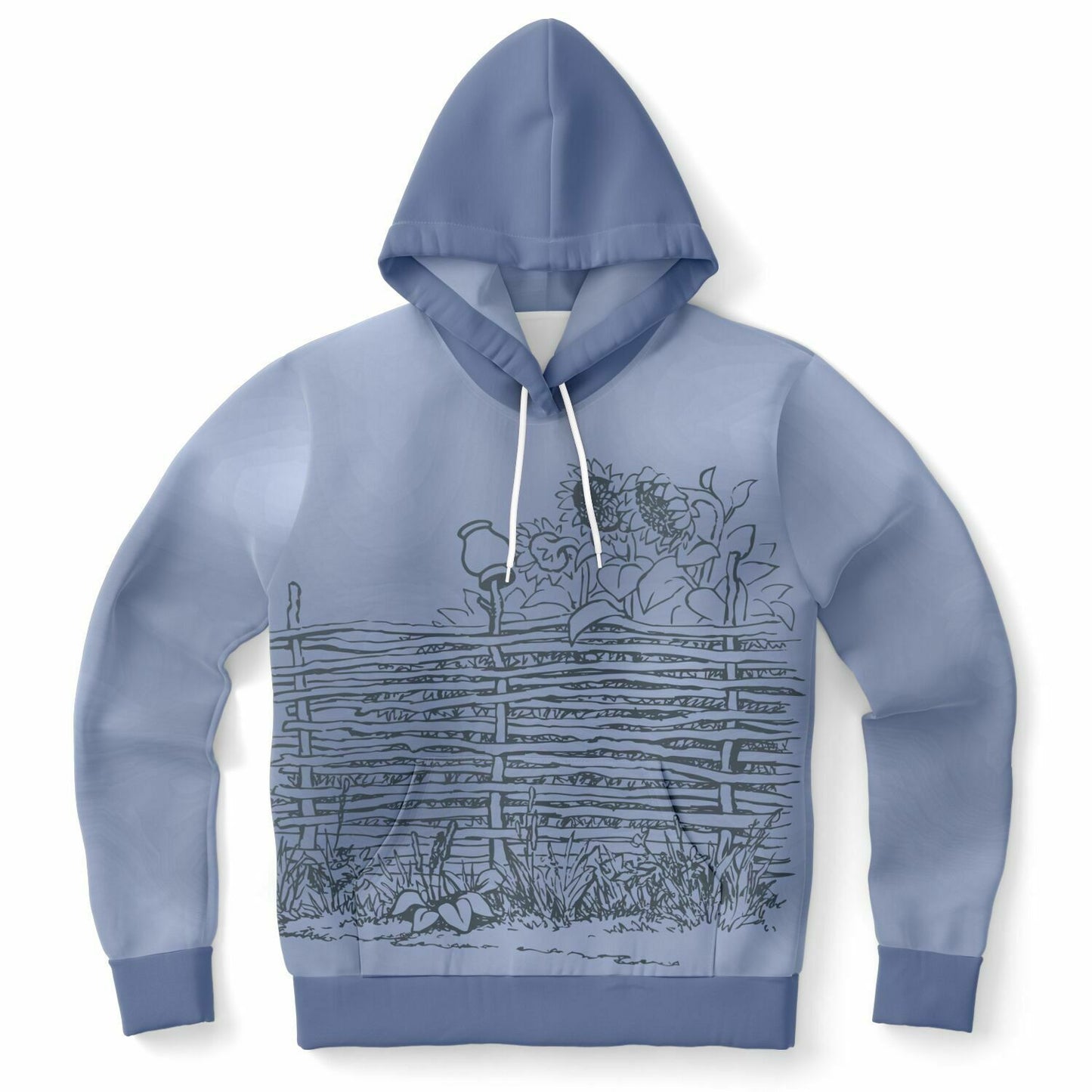 Village Fence Grey Hoodie Unisex
