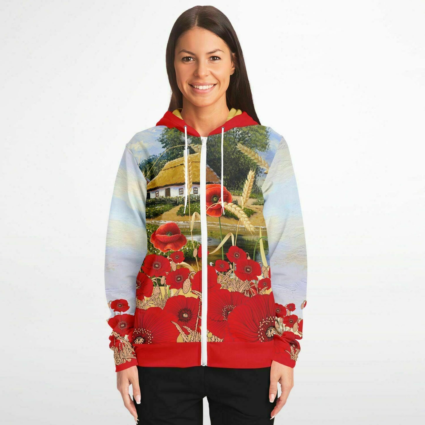 Ukraine Summer Village 1 Zip Hoodie Unisex