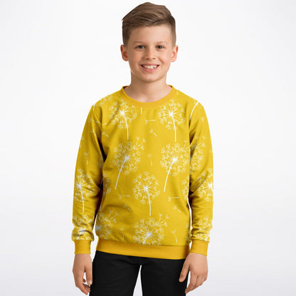 Yellow Dandelions Kids Sweatshirt