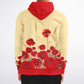 Ukraine Poppies Zip Hoodie