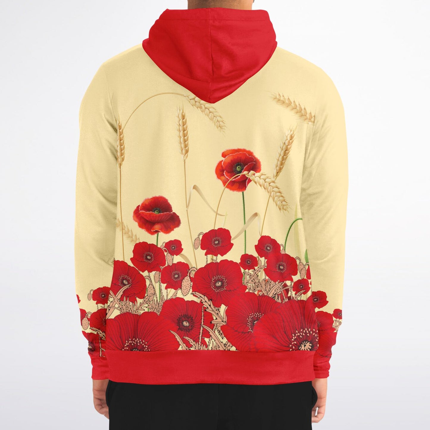 Ukraine Poppies Zip Hoodie