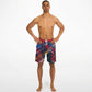 Abstract Red Men's Board Shorts