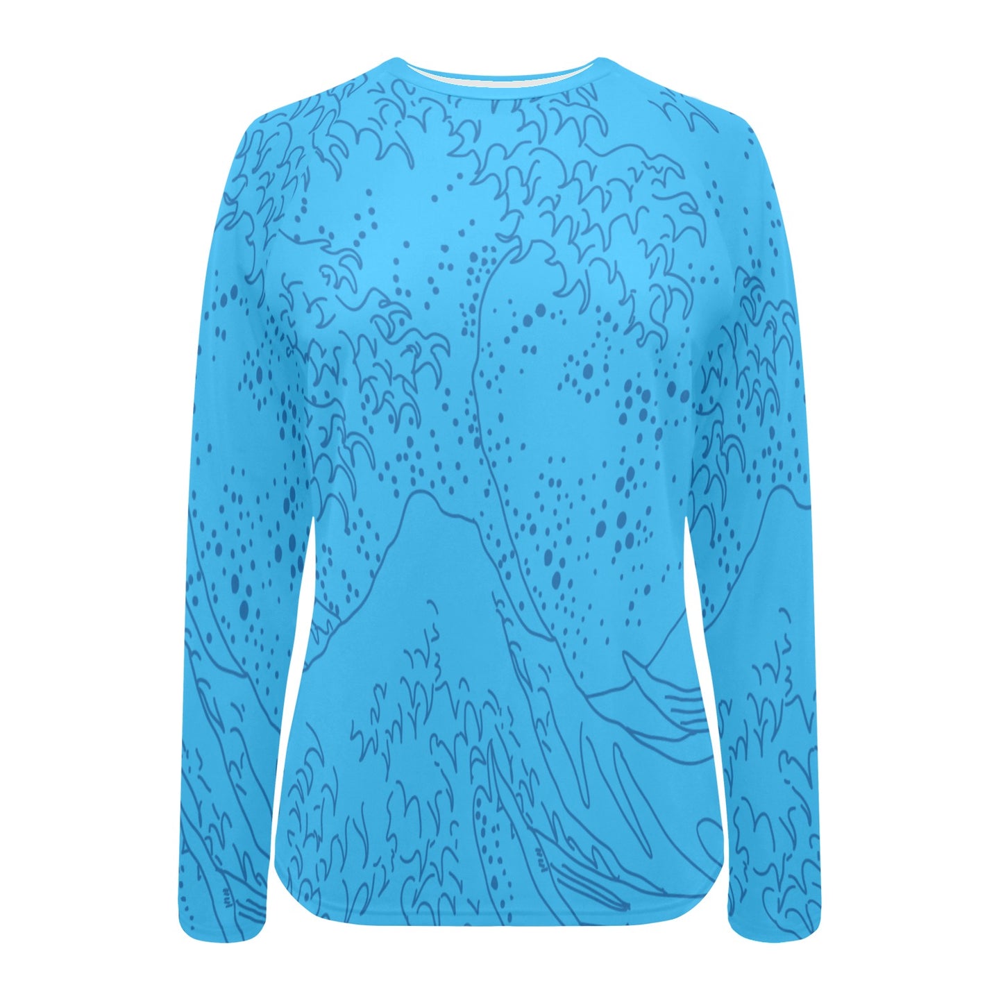 Bright Blue Waves Women's Swim Shirt