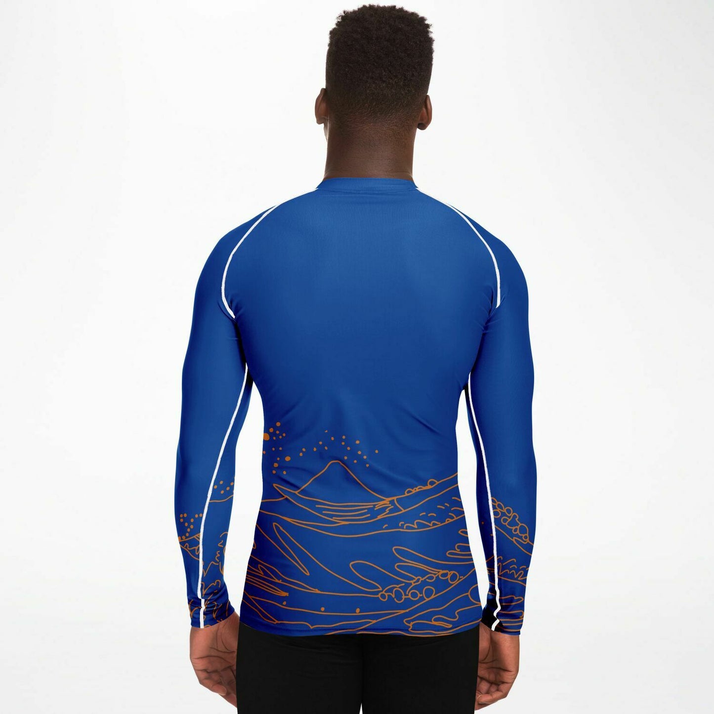 Waves Blue Men's Rashguard