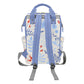 Blue on Pale Yellow Flowers Multipurpose Backpack/Diaper Bag
