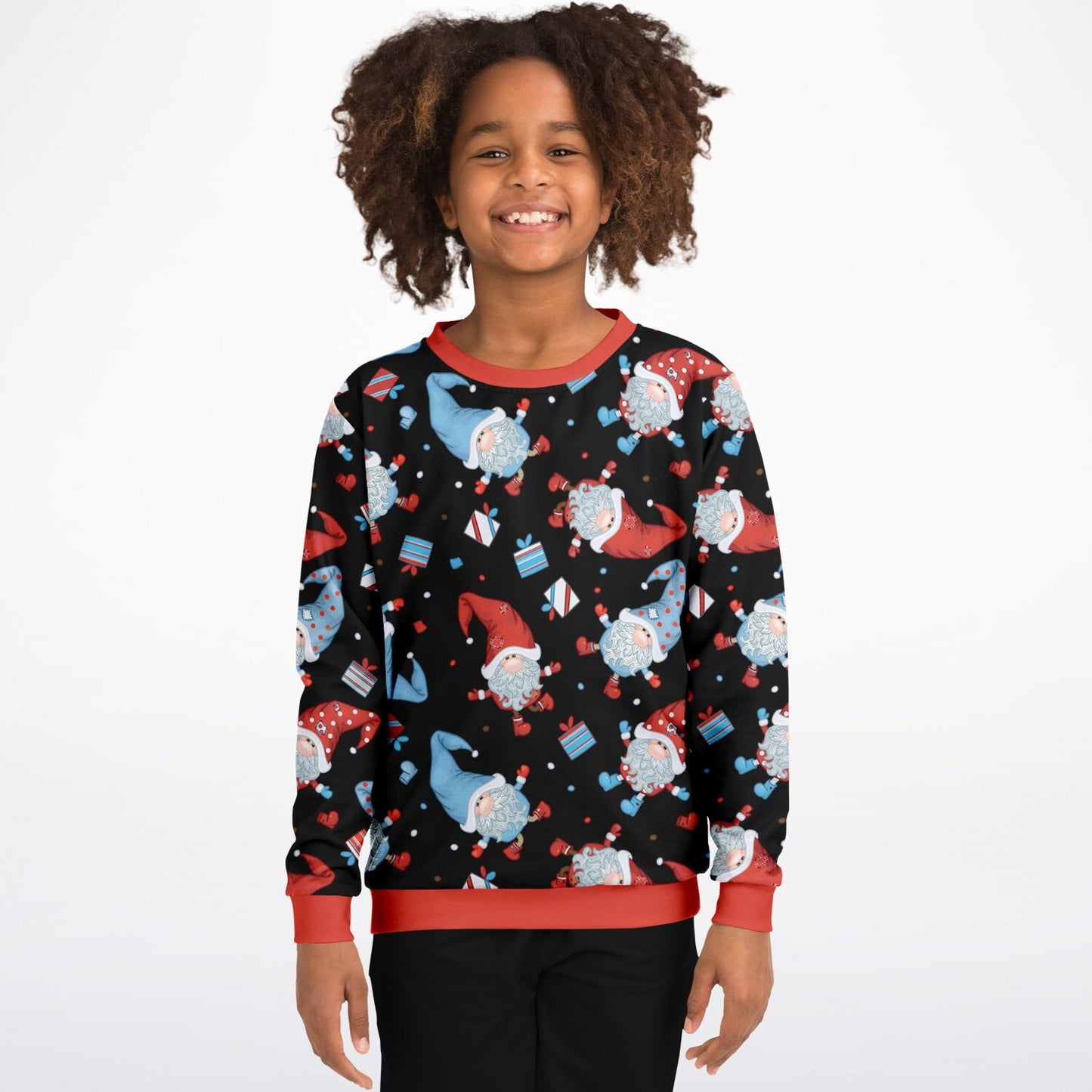 Black Winter Gnomes Kids Sweatshirt - 2 options