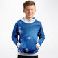 Blue Snowflakes Kids Hoodie 2