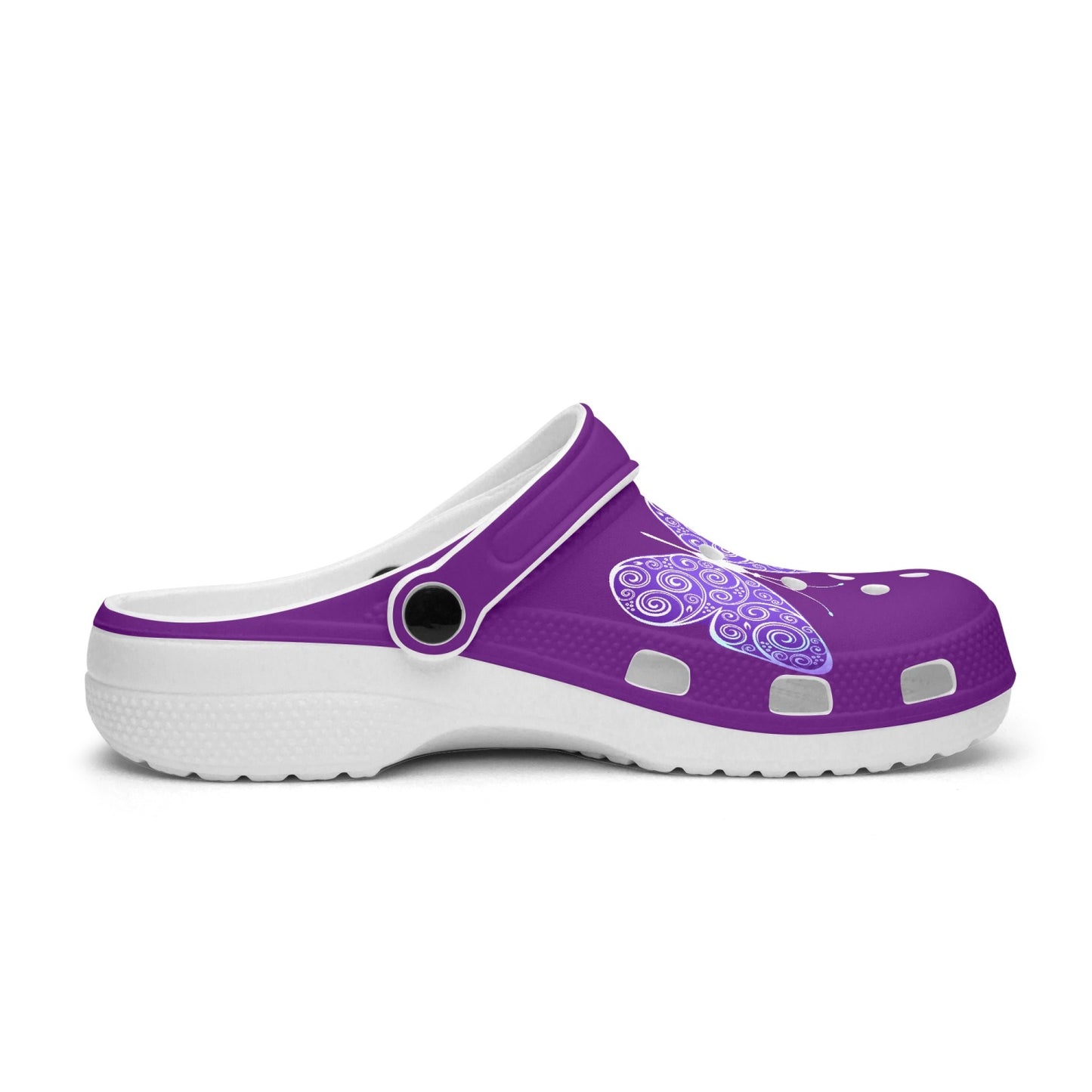 Purple Butterfly Clogs