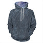 Marble Cotton Hoodie - grey
