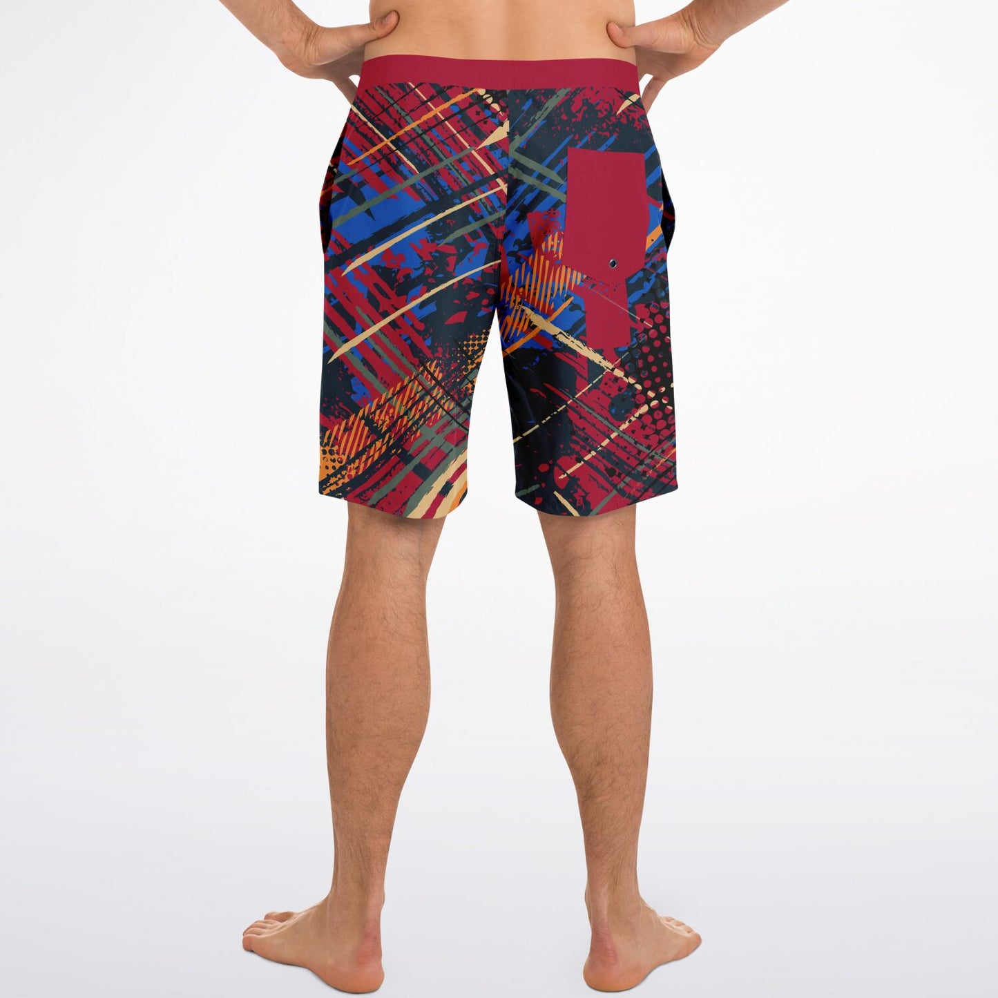 Abstract Red 2 Men's Board Shorts