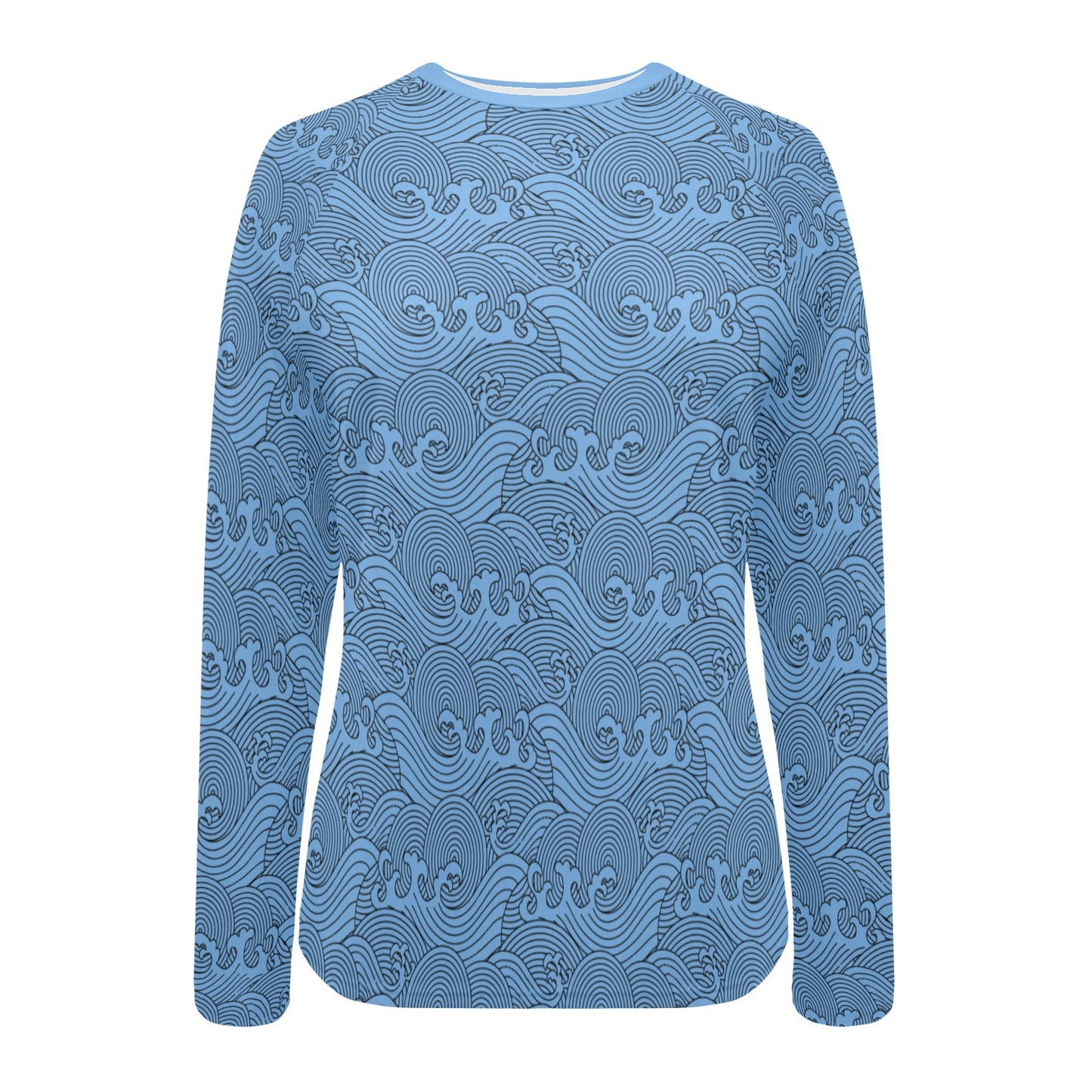 Soft Blue Waves Women's Swim Shirt