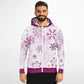 Purple Snowflakes Zip Hoodie