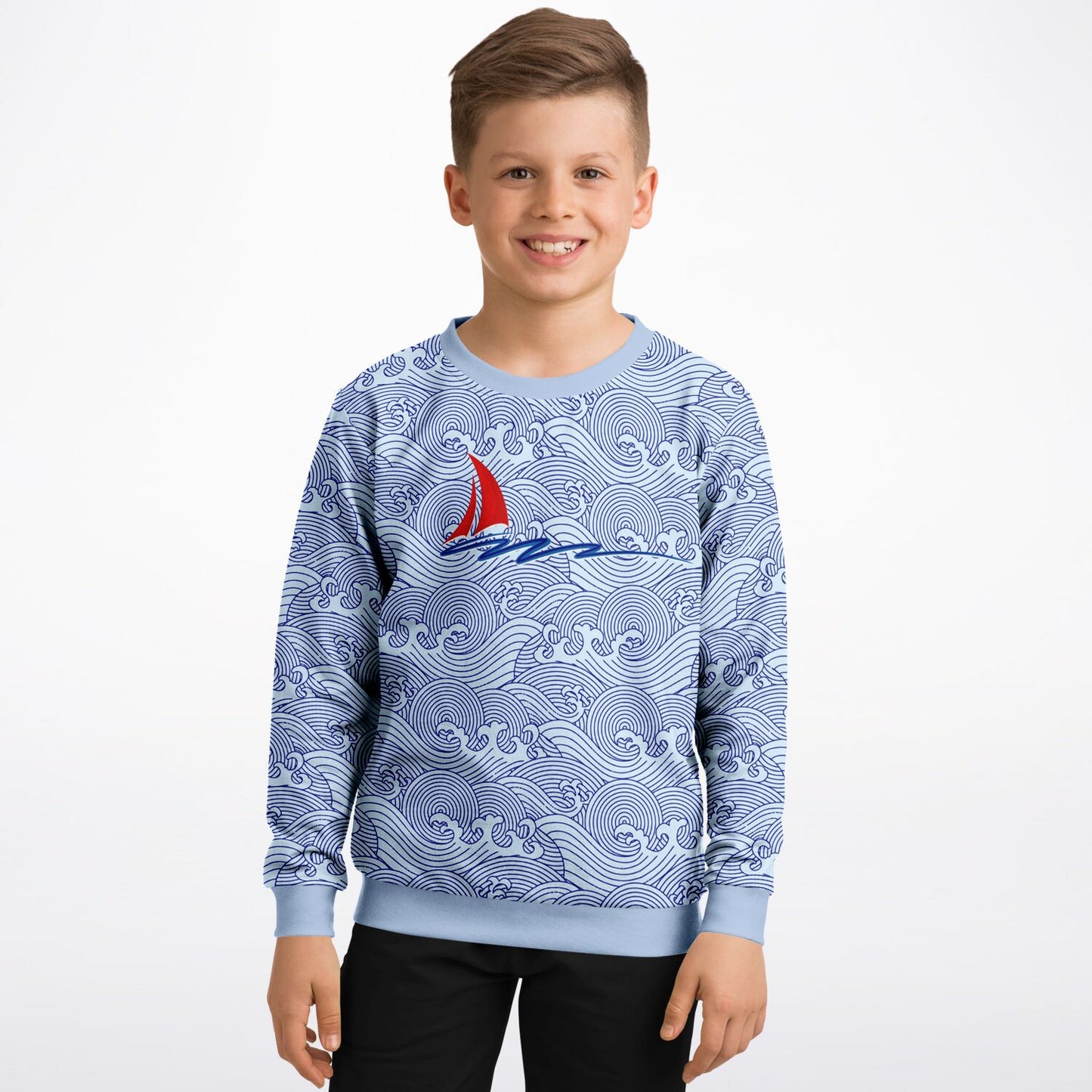 Waves & Ships Kids Sweatshirt (4 variants)