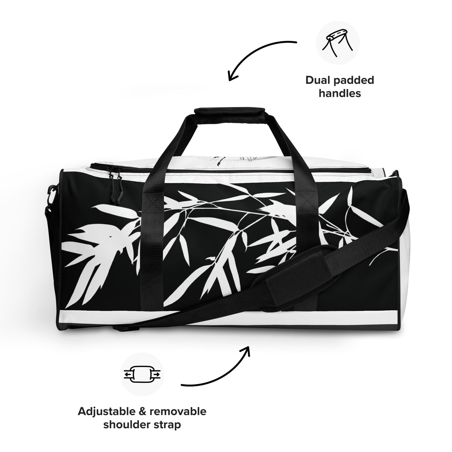 Bamboo and Crane Duffle bag