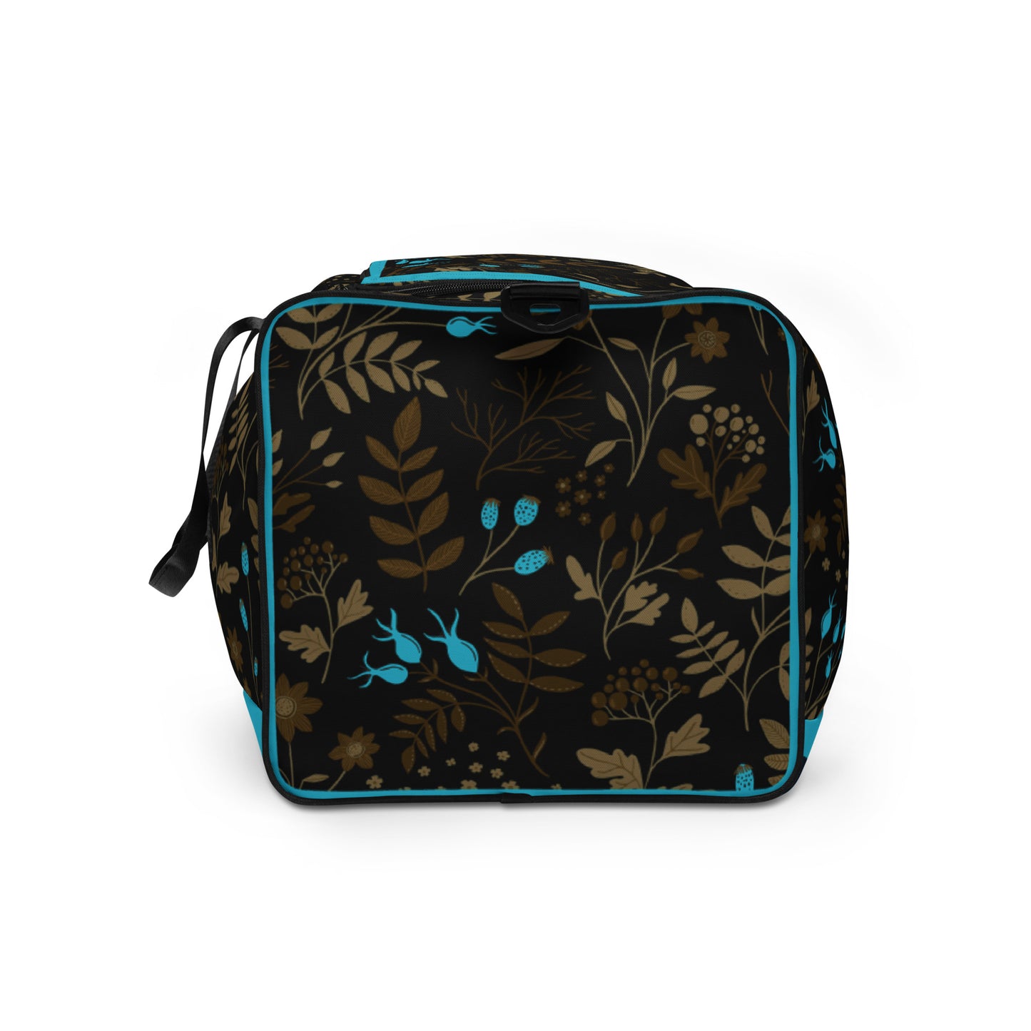 Dark Brown Fall Flowers Duffle bag