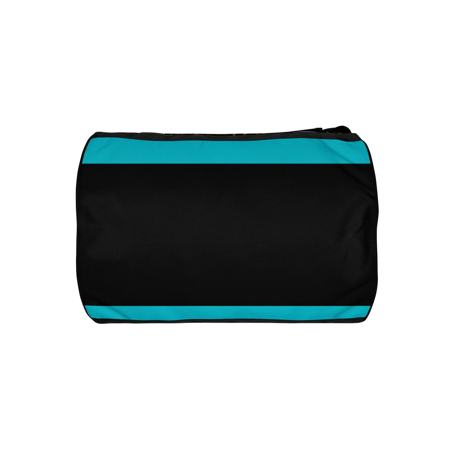 Dark Brown-Blue Flowers Gym Bag