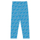 Rose Pattern Blue Kid's Leggings