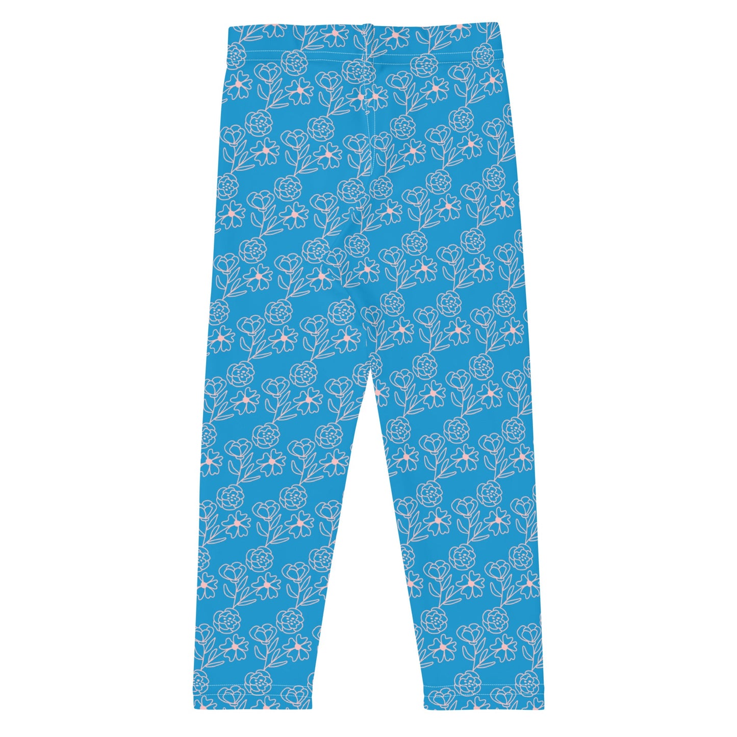 Rose Pattern Blue Kid's Leggings