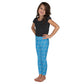 Rose Pattern Blue Kid's Leggings