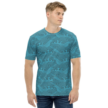 Waves 2 Blue Men's t-shirt (8 shades)