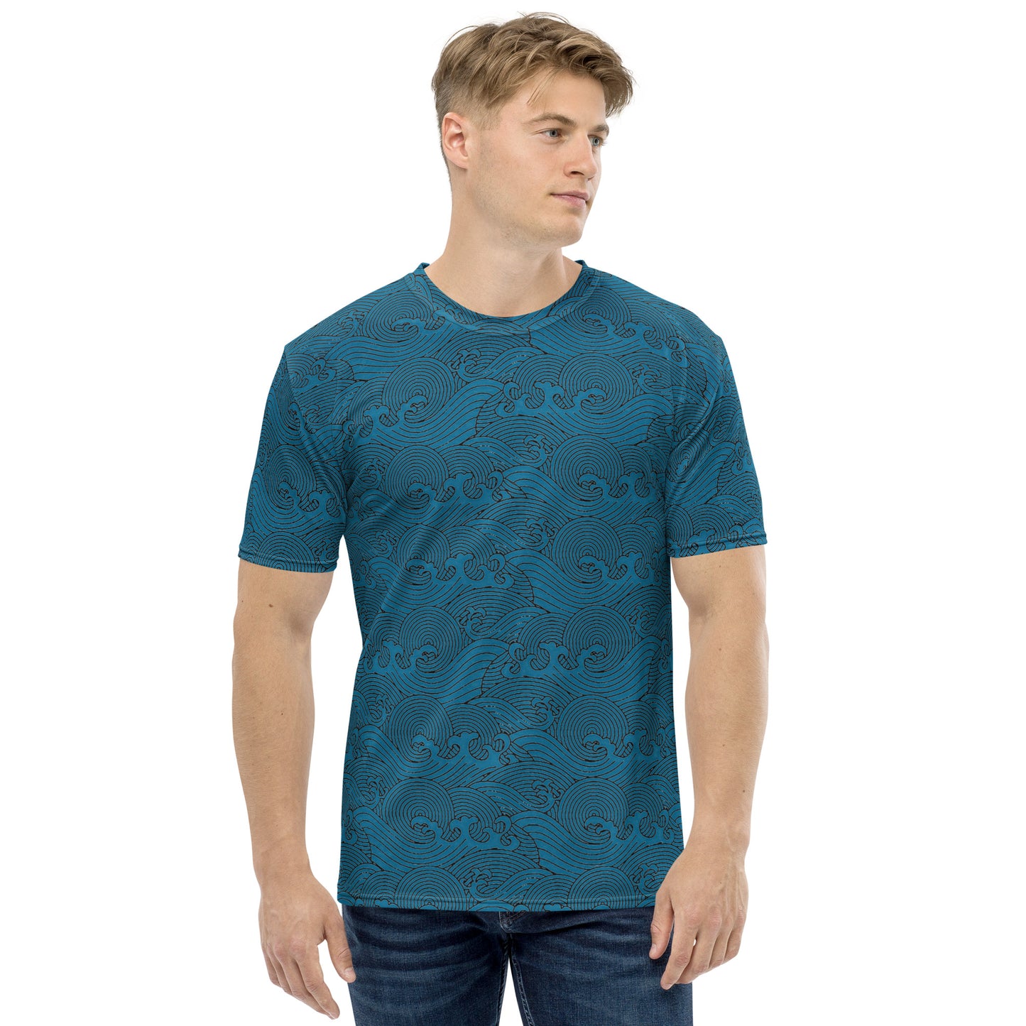 Waves 2 Blue Men's t-shirt (8 shades)