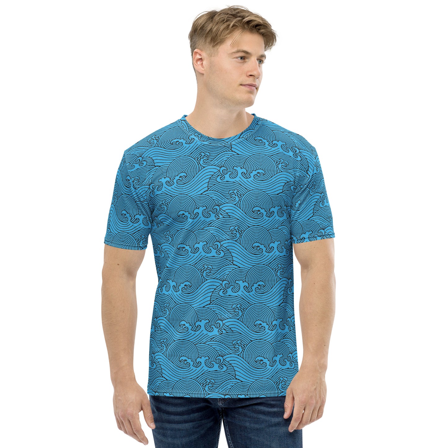 Waves 2 Blue Men's t-shirt (8 shades)