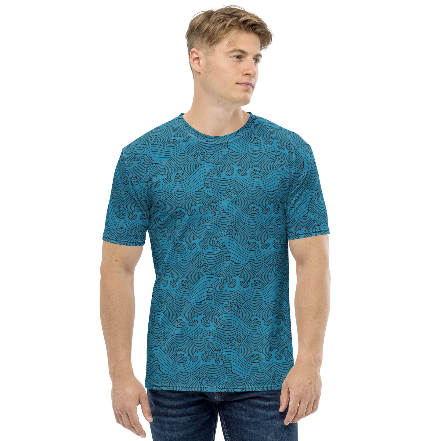 Waves 2 Blue Men's t-shirt (8 shades)