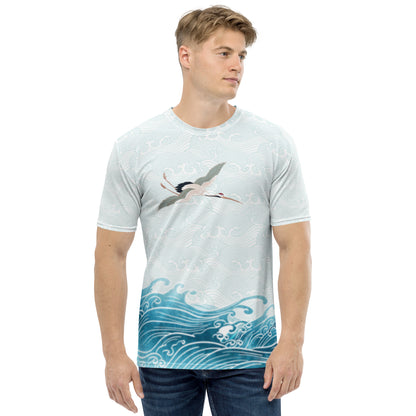 Waves & Cranes Men's  Poly T-shirt